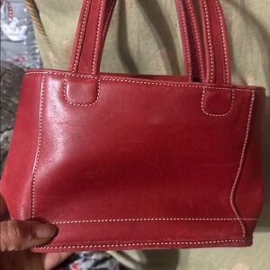 Coach Elegant Red Leather Handbag